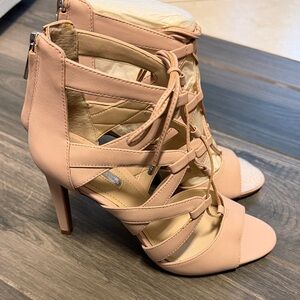 BCBGeneration Blush Lace-Up Heels